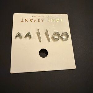 Lane Bryant Gold and Silver Earring Trio Set